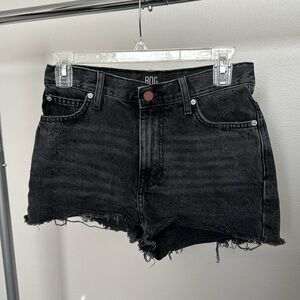 BDG girlfriend high-rise black jean shorts